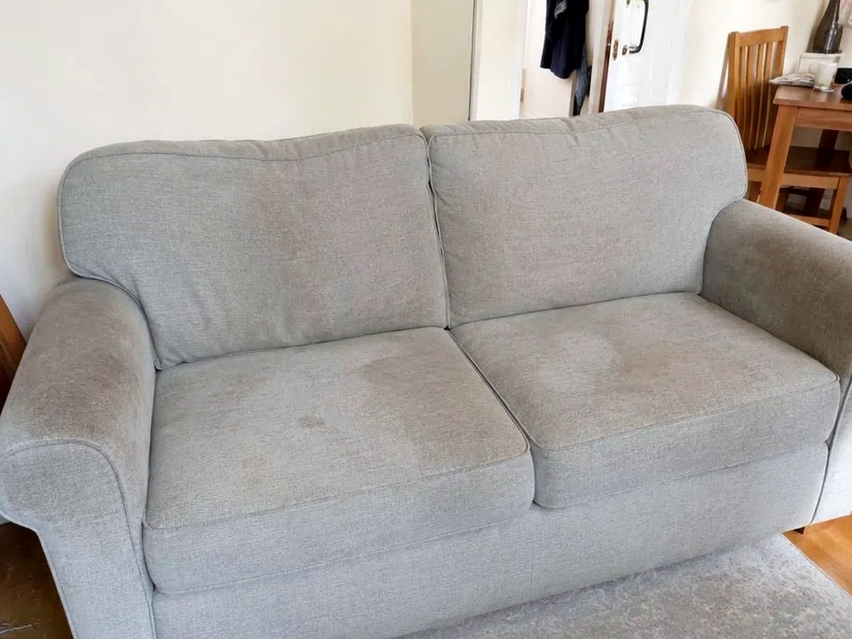 Sofa before cleaning